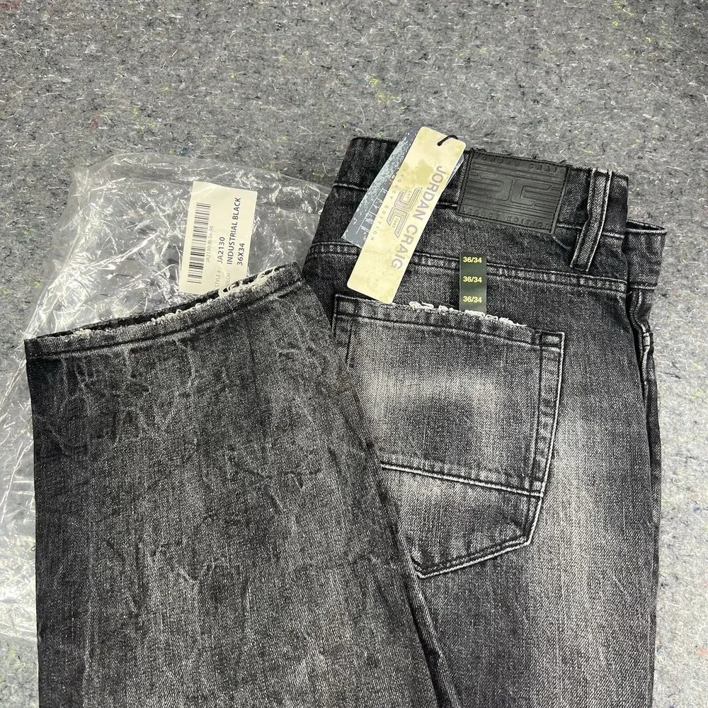 Jordan Craig Legacy Edition Aaron Jeans Men's 36x34 Black Distressed New
